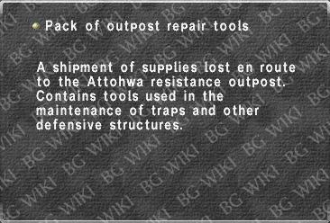 Pack of outpost repair tools