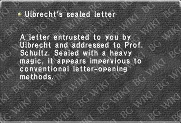 Ulbrecht's sealed letter