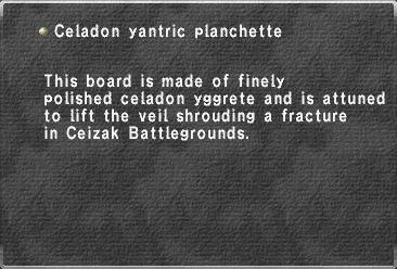 Celadon yantric planchette