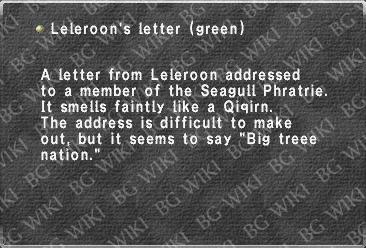 Leleroon's letter (green)