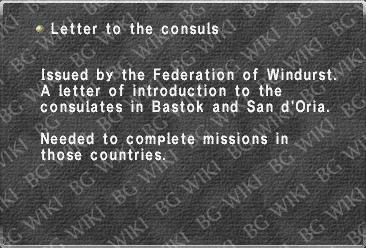 Letter to the consuls (Windurst)