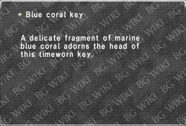 Blue coral key