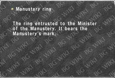 Manustery ring