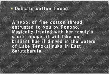 Delicate cotton thread