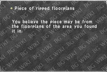 Piece of ripped floorplans