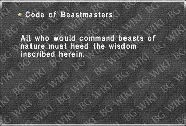 Code of Beastmasters