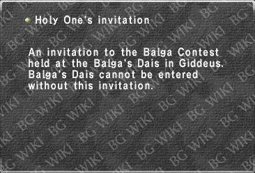 Holy One's invitation