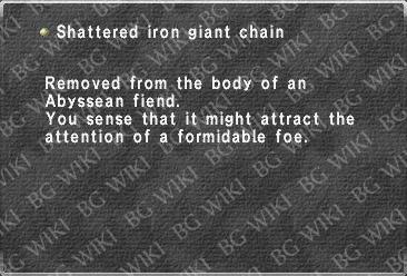 Shattered iron giant chain