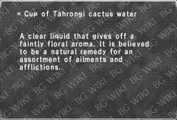 Cup of Tahrongi cactus water