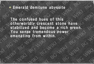 Emerald demilune abyssite