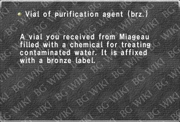Vial of purification agent (brz.)