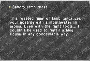 Savory lamb roast