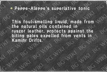 Peppe-Aleppe's superlative tonic