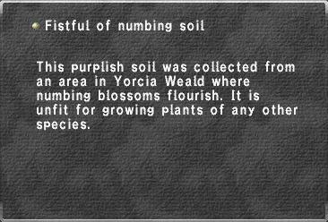 Fistful of numbing soil