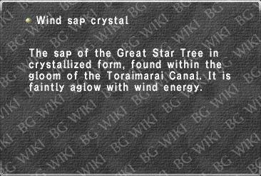 Wind sap crystal