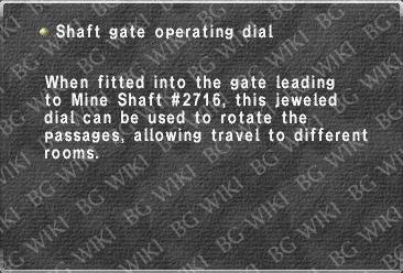 Shaft gate operating dial