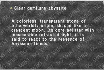 Clear demilune abyssite
