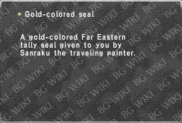Gold-colored seal