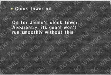 Clock tower oil