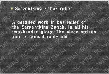 Serpentking Zahak relief