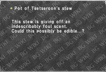 Pot of Tsetseroon's stew