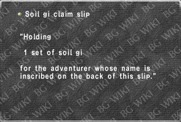Soil gi claim slip