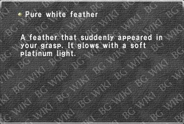 Pure white feather