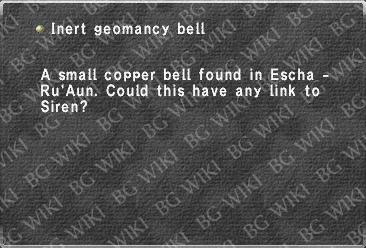 Inert geomancy bell