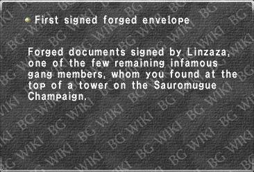 First signed forged envelope