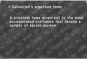 Culinarian's argentum tome
