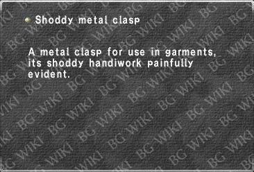 Shoddy metal clasp