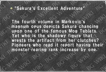 "Sakura's Excellent Adventure"