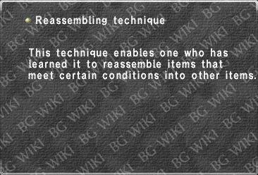 Reassembling technique