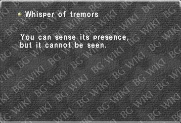 Whisper of tremors