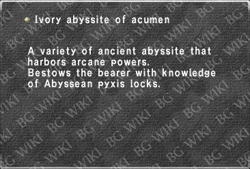 Ivory abyssite of acumen