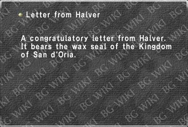 Letter from Halver