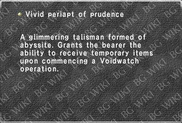 Vivid periapt of prudence