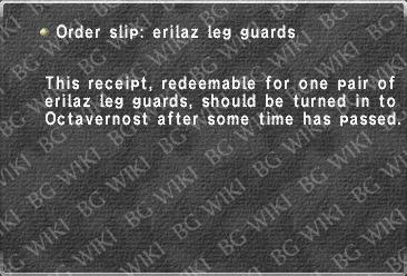 Order slip: erilaz leg guards