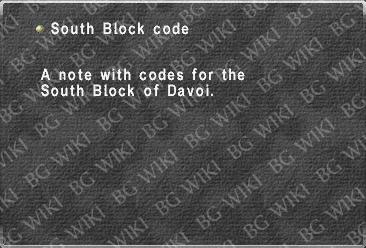 South Block code