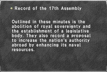 Record of the 17th Assembly