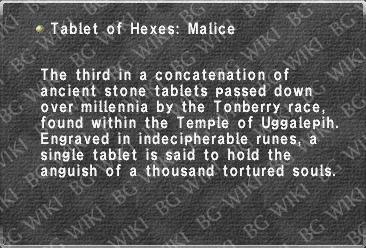Tablet of Hexes: Malice