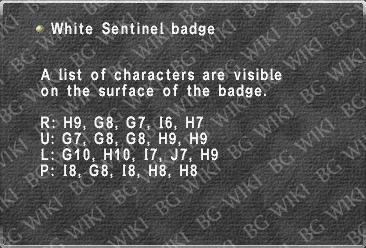 White Sentinel badge