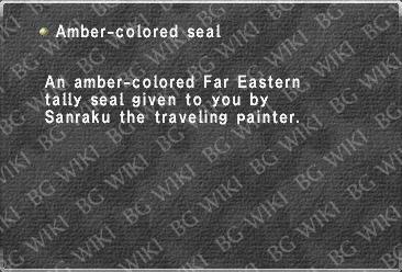 Amber-colored seal