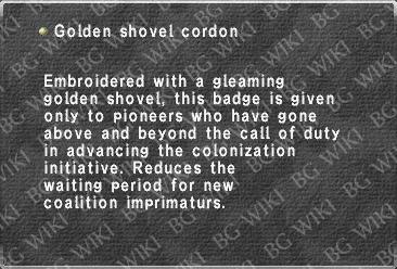Golden shovel cordon