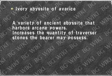 Ivory abyssite of avarice