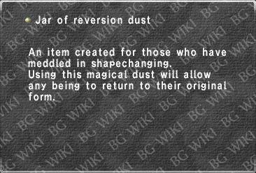 Jar of reversion dust