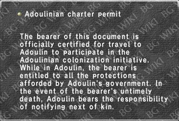 Adoulinian charter permit