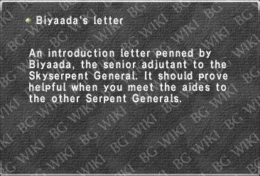 Biyaada's letter