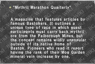 "Mythril Marathon Quarterly"