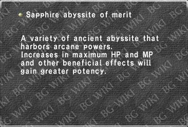 Sapphire abyssite of merit
